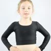 Matte Black Long Sleeve Crop Top Youth Girls -Pole Dancing Clothing Store 0198253F F934 44EA BC5C DF370F3A5690 1 105 c