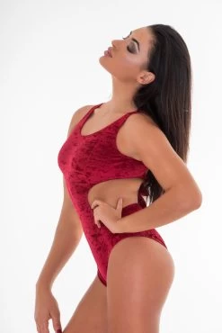 Red Velvet Seduction Bodysuit