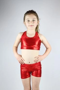 Red Sparkle Short Youth Girls -Pole Dancing Clothing Store 0A030C46 A767 4B94 854A CFB05B7568B5 1 105 c 1