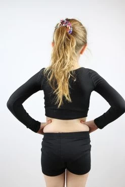 Matte Black Long Sleeve Crop Top Youth Girls -Pole Dancing Clothing Store 0EF9B6AF 1854 42B6 8A8C 66298E1B220A 1 105 c