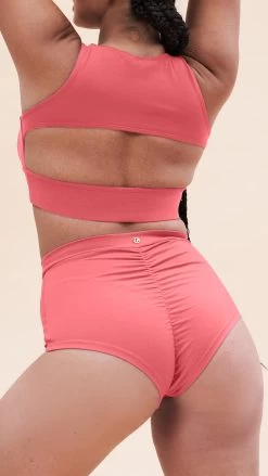 High Waist Shorts – Basic Scrunch Shorts Recycled Watermelon -Pole Dancing Clothing Store 1255 1 1