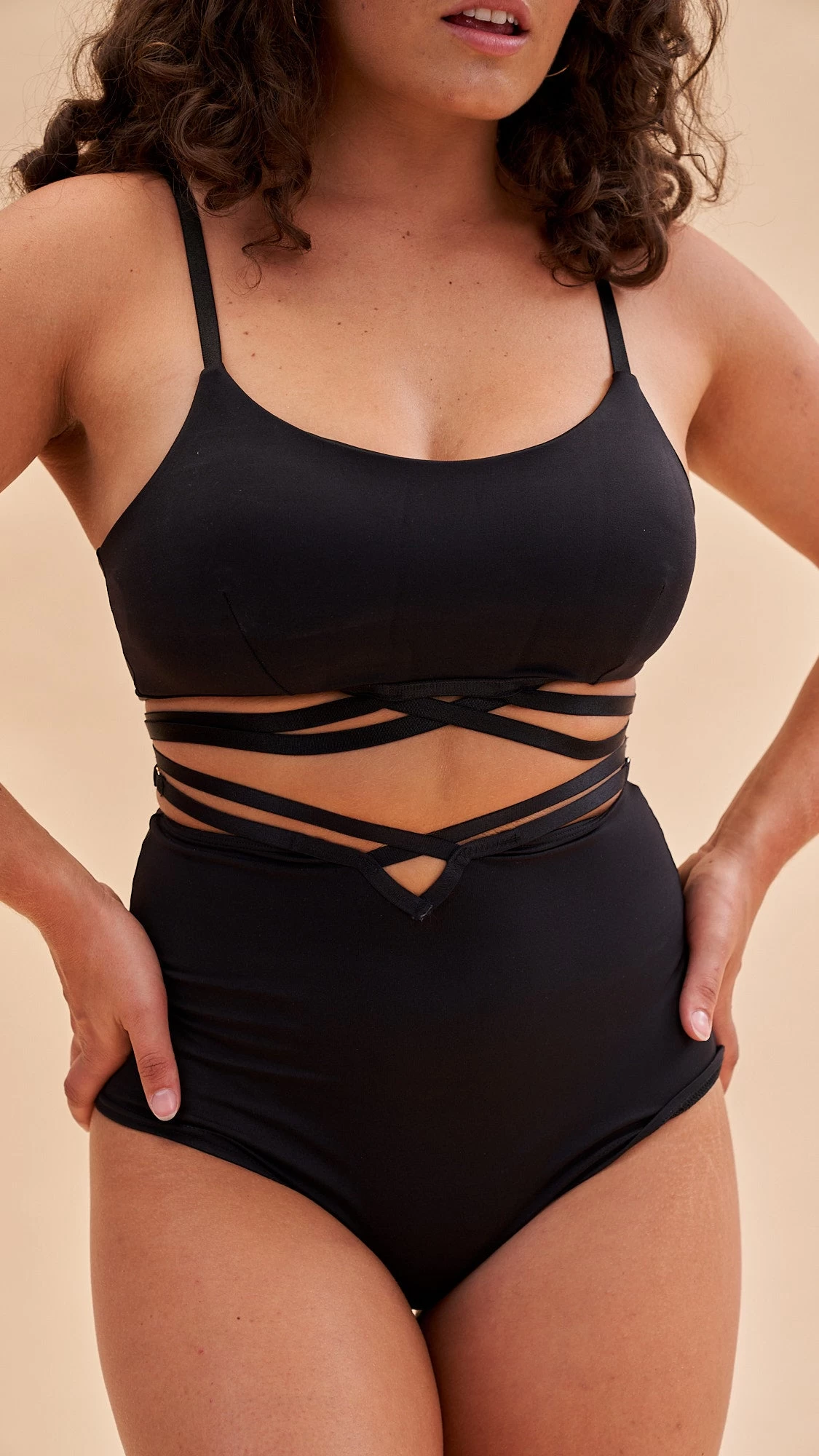 Poppy Strappy Top Black 8 Poppy Strappy Top Black - Image 6