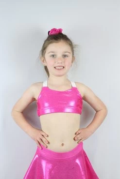 Pink Sparkle V Sports Bra Youth Girls