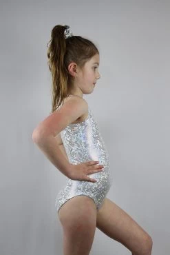 White Sparkle Sleeveless One Piece Girls Leotard For Gymnastics -Pole Dancing Clothing Store 53713065 1BA2 4535 BEDF E16FB4670EFF 1 105 c