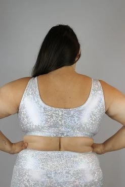 White Sparkle Sweet Scoop Sports Bra – Plus Size -Pole Dancing Clothing Store 579AE59E 2B35 4265 8B50 405DF4262752