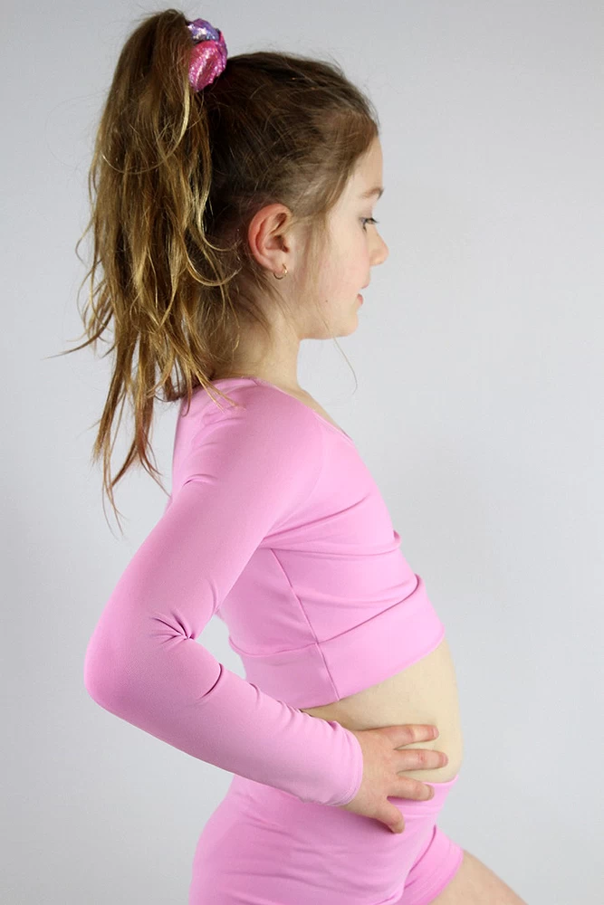 Peony Long Sleeve Crop Top Youth Girls 5 Peony Long Sleeve Crop Top Youth Girls - Image 3