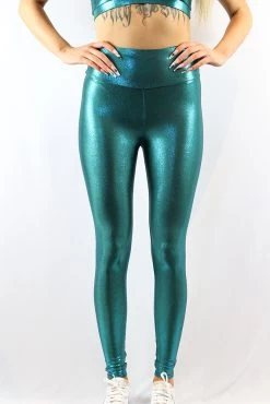 Jade Sparkle Full Length High Waisted Tights – Leggings -Pole Dancing Clothing Store 87355BD9 D791 4052 93C7 EBD16B0AD56A 1 105 c