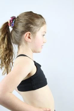 Matte Black V Sports Bra Youth Girls -Pole Dancing Clothing Store A3A0506C 1443 4A59 8320 778798C0DAAD 1 105 c