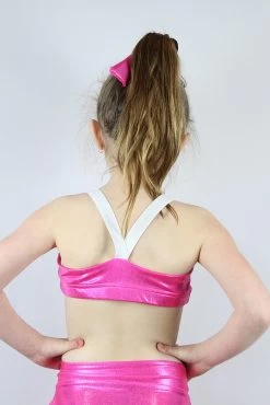 Pink Sparkle V Sports Bra Youth Girls -Pole Dancing Clothing Store A5B07D9C A01D 44D6 B3D1 4AC59C66A2F3 1 105 c
