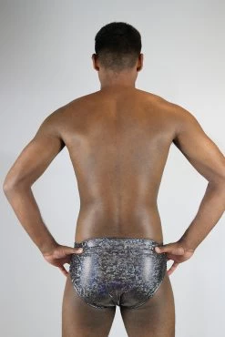 Silver Shattered Pole Brief Mens Polewear -Pole Dancing Clothing Store AD722165 1D4F 4DF8 B82B 7A0F03A9A3B2