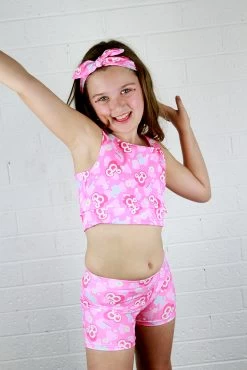 Barbie Long Line Crop Top Youth Girls -Pole Dancing Clothing Store Barbie Long Line Crop Top Youth Girls 3