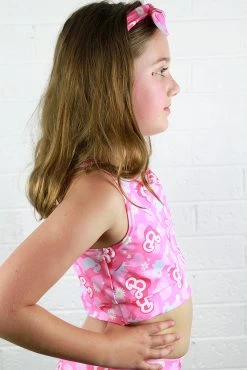 Barbie Long Line Crop Top Youth Girls -Pole Dancing Clothing Store Barbie Long Line Crop Top Youth Girls side