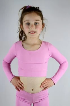 Peony Long Sleeve Crop Top Youth Girls