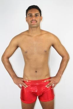 Red Sparkle Trunk Mens Polewear