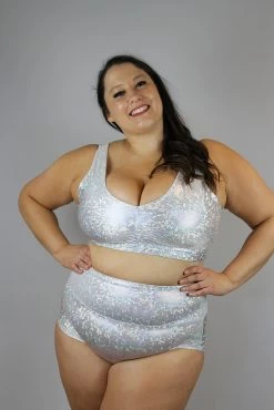 White Sparkle Sweet Scoop Sports Bra – Plus Size -Pole Dancing Clothing Store C6F8A94D 9321 4B86 BCC6 F4B4A73E023F
