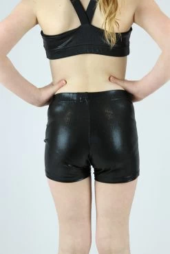 Black Sparkle Short Youth Girls -Pole Dancing Clothing Store C897B5C0 9E9C 410C BEE3 5FE5468A6470