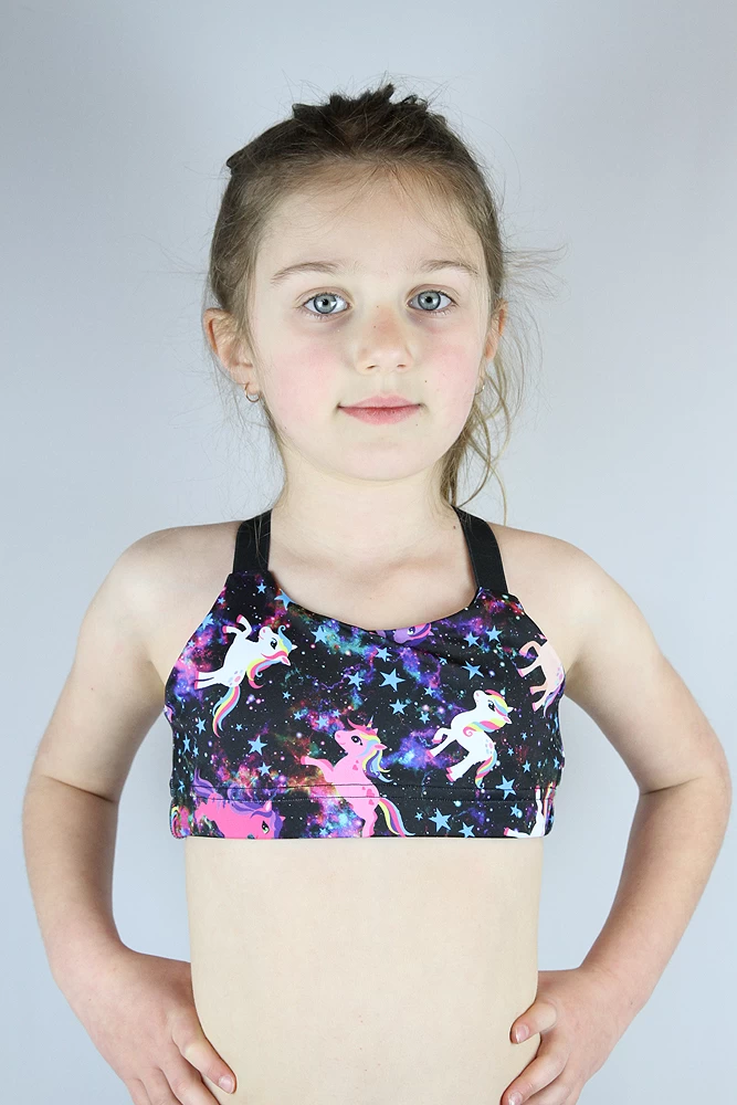 Space Pony V Sports Bra Youth Girls 4 Space Pony V Sports Bra Youth Girls - Image 2