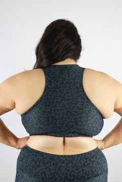 Carbon Animal Knot Sports Bra – Plus Size -Pole Dancing Clothing Store Carbon Animal Knot Sports Bra Plus Size back