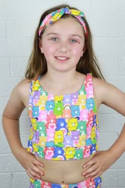 Carebears Long Line Crop Top Youth Girls