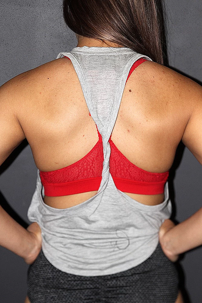 Do You Even Squat Crop Tank Grey Marle 5 Do You Even Squat Crop Tank Grey Marle - Image 3