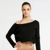 Off The Shoulder Warm Up Top BLACK -Pole Dancing Clothing Store Egidij Rodica poledancerka web 11 1