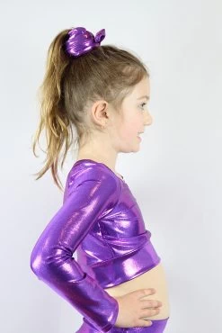 Purple Sparkle Long Sleeve Crop Top Youth Girls -Pole Dancing Clothing Store F9F837C9 0CF4 4F63 8892 4B49BF0D730E 1 105 c