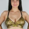 Gold Shattered Bikini Bra -Pole Dancing Clothing Store Gold Shattered Bikini Bra front