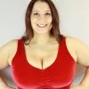Velveteratti Red Sweet Scoop Plus Size Sports Bra -Pole Dancing Clothing Store IMG 1470