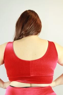 Velveteratti Red Sweet Scoop Plus Size Sports Bra -Pole Dancing Clothing Store IMG 1472