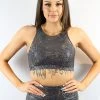Silver Shattered High Neck Sports Bra -Pole Dancing Clothing Store IMG 2977 1
