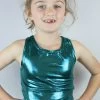 Jade Sparkle Long Line Crop Top Youth Girls -Pole Dancing Clothing Store IMG 8592