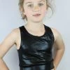 Black Sparkle Long Line Crop Top Youth Girls -Pole Dancing Clothing Store IMG 8600