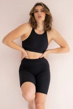 Sculpting Bike Short Recycled Black -Pole Dancing Clothing Store LunaPolewear 1179 2