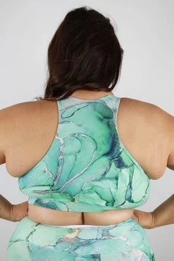 Tutti Frutti Knot Plus Size Sports Bra – APPLE -Pole Dancing Clothing Store Tutti Frutti Knot Sports Bra Plus Size APPLE BACK