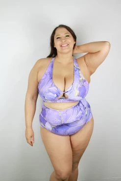 Tutti Frutti Knot Sports Bra – Plus Size GRAPE -Pole Dancing Clothing Store Tutti Frutti Knot Sports Bra Plus Size GRAPE 2