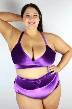 Velveteratti Plus Size Bikini Bra Glitter Purple 13 Velveteratti Plus Size Bikini Bra Glitter Purple -Pole Dancing Clothing Store Velveteratti Plus Size Bikini Bra Glitter Purple 2 Rarr designs