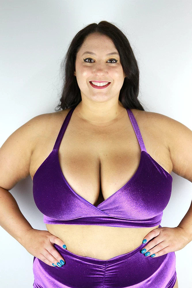 Velveteratti Plus Size Bikini Bra Glitter Purple 3 Velveteratti Plus Size Bikini Bra Glitter Purple