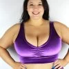 Velveteratti Sweet Scoop Plus Size Sports Bra Glitter Purple -Pole Dancing Clothing Store Velveteratti Sweet Scoop Plus Size Sports Bra Glitter Purple front Rarr designs