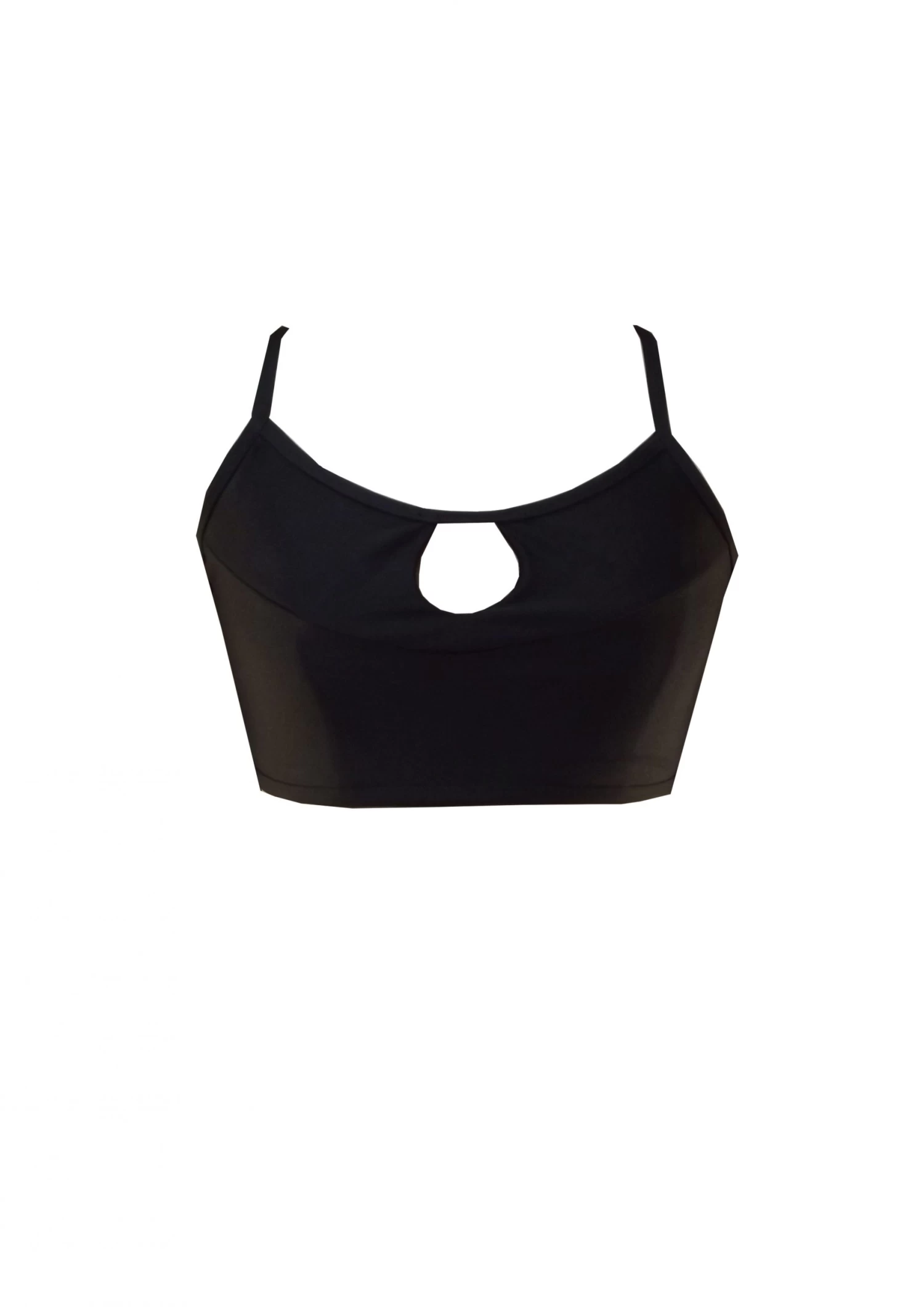 BKT2blk Black Keyhole Round Neck Crop Top 3 BKT2blk Black Keyhole Round Neck Crop Top