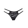 Black Floral Lace Panty Featuring Ladder Straps