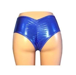 Sparkly Blue High Waist Pole Shorts