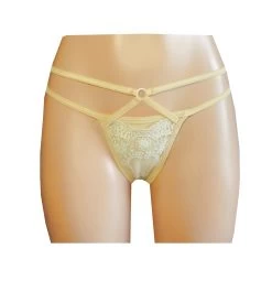Champagne Tulle Lace Thong Knicker UW15