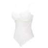 French Lace Bodysuit With Inbuilt Bra BS5 In White