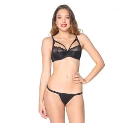 Half Cup Strappy French Lace And Satin Bra -Pole Dancing Clothing Store a88653 c9b8a5887eb44c17a8fa5e848d5b440emv2 d 1472 1480 s 2