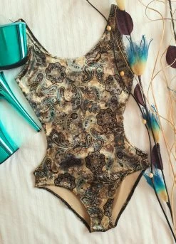 Persian Goddess Velvet Bodysuit For Pole Dancing