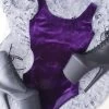 Purple Velvet Bodysuit For Pole Dancing -Pole Dancing Clothing Store purple velvet bodysuit pole dancing