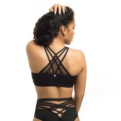 X Front Top Black -Pole Dancing Clothing Store x front top poledancerka back