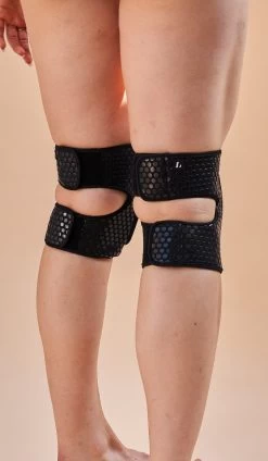 Velcro Sticky Grip Knee Pads Black -Pole Dancing Clothing Store 230329 LUNALAE 64 2190