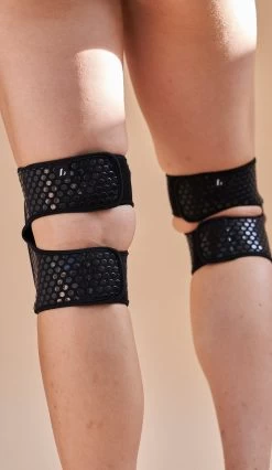 Velcro Sticky Grip Knee Pads Black -Pole Dancing Clothing Store 230329 LUNALAE 64 2198