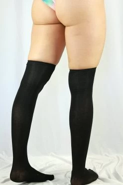 Knee High Football Socks Black -Pole Dancing Clothing Store 44183F51 86E9 4929 B438 DF2AC5E3661B